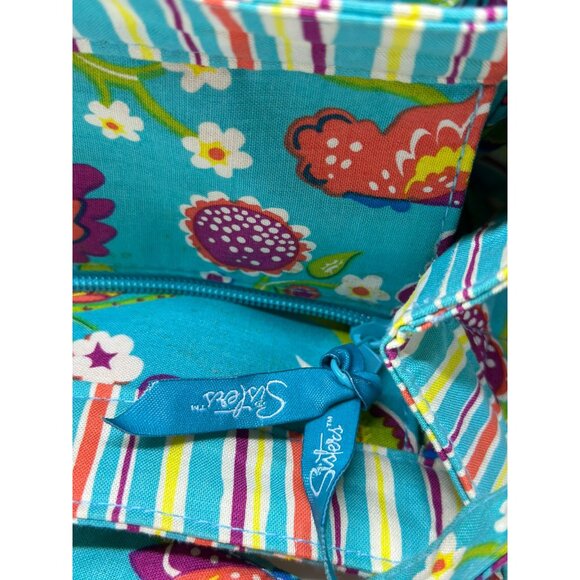 Longaberger Basket Sisters Summer Lovin' Tote Bag Purse Colorful Bright Stylish - Picture 6 of 7